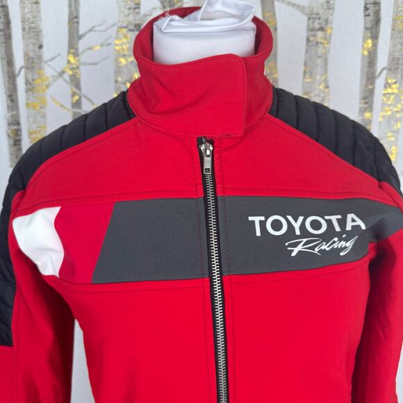 Toyota Racing Development Softshell Motorcycle Jacket Women Red Black Small - Picture 2 of 7